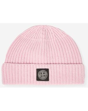 Stone Island Wool Knit Hat - Pink