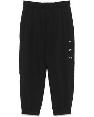 EA7 Logo Track Pants - Black