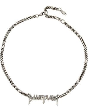Balenciaga Typo Necklace - Metallic