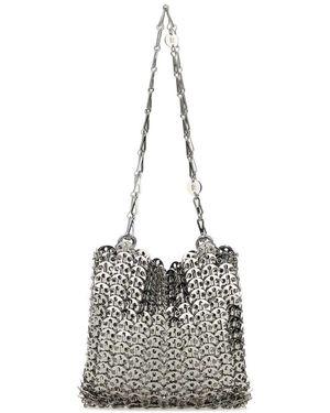 Rabanne '1969' -Tone Shoulder Bag With Brass Discs - Grey