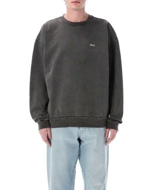 Obey Lowercase Pigment Crewneck - Grey