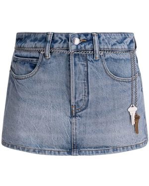 Alexander Wang High Rise Skort With Chain Belt - Blue