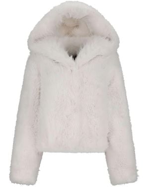 BB COUTURE "mink" Ecofur Hood Jacket Clothing - White