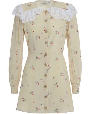 Alessandra Rich Mini Chemisier Dress - Natural