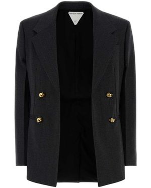 Bottega Veneta Charcoal Twill Blazer - Black