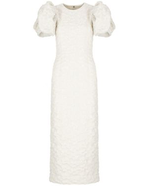 ROTATE BIRGER CHRISTENSEN Ivory Viscose Dress - White
