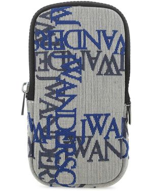 JW Anderson Jw Anderson Embroidered Fabric Phone Case - Blue