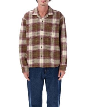 Obey Laurel Woven Cotton Plaid Shirt - Blue