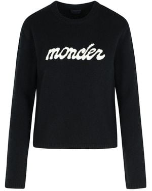 Moncler Virgin Wool And Cashmere Jumper - Black