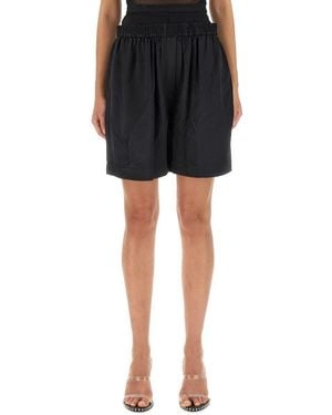 Alexander Wang Layered Boxer Shorts With Stretch Low Waist - Black