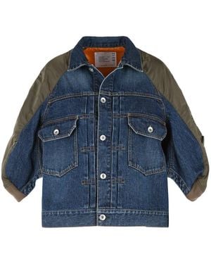 Sacai Cotton Denim Jacket - Blue