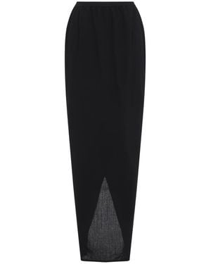 Rick Owens Soft Pillar Long Skirt - Black