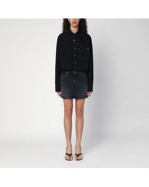 Haikure Washed Tamu Mini Dress - Black