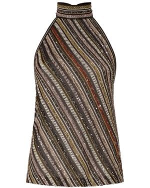 Missoni Striped Top - Brown