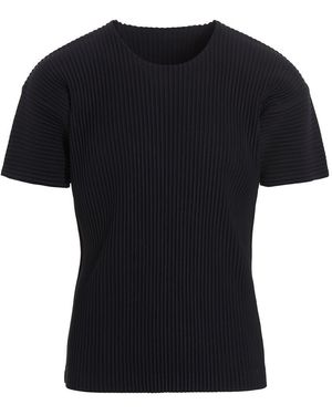 Homme Plissé Issey Miyake Textured Pleated T-Shirt - Black