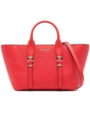 Michael Kors Calf Leather Shopping Bag - Red