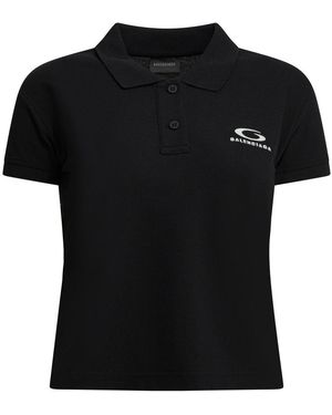Balenciaga "loop Sports Icon" Polo Shirt - Black