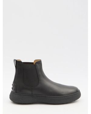 Tod's Leather Chelsea Boots - Black