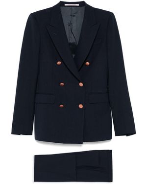 Tagliatore Wool Blend Double-breasted Suit - Blue