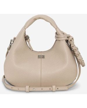 Ganni Mini Hobo Bag - Natural