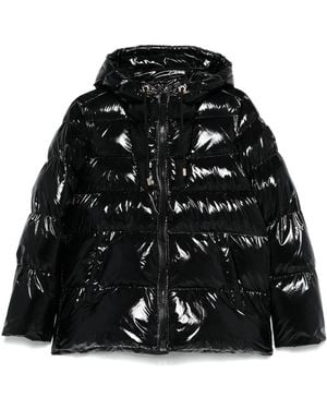 Pinko Hooded Puffer Jacket - Black