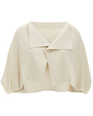 Issey Miyake 'campagne' Cardigan - Natural
