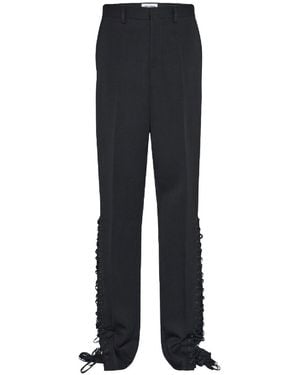 Jean Paul Gaultier Wool Tailored Pants - Blue
