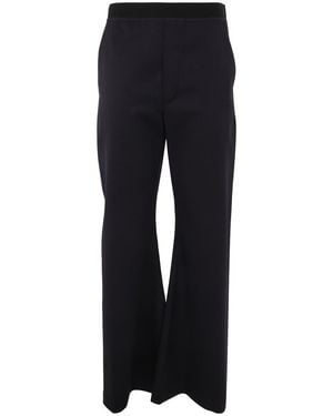MM6 by Maison Martin Margiela Long Straight Leg Trousers - Blue