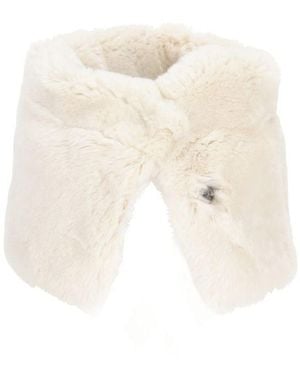 Antipast Fur Muffler Ivory - White