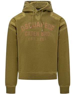 DSquared² Logo Hoodie - Green