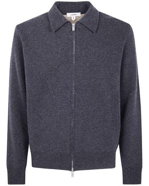 Lardini Double Knit Bomber Jacket Clothing - Blue