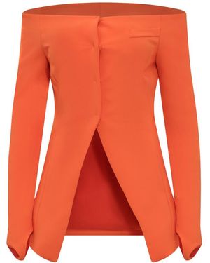 ALESSANDRO VIGILANTE Blazer With Bare Shoulders - Orange