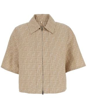 Fendi "Ff Chambray" Jacket - Natural