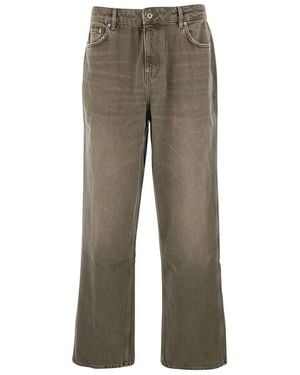 Represent 'R3' Jeans With Belt Loops And Logo Embroidery On The Rear - Gray