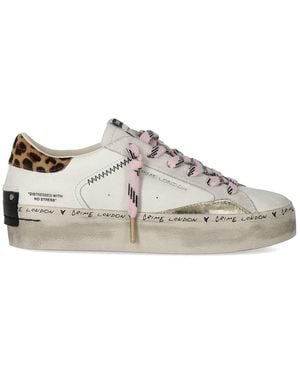 Crime London Distressed Platform Sneaker - White