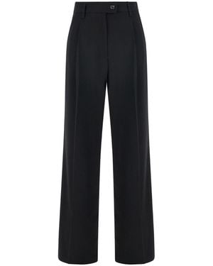 Plain Slim-Fit Dress Pants - Black