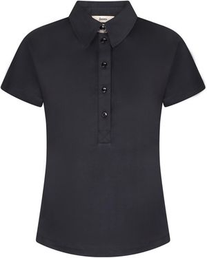 Herno Short Sleeve Cotton Polo Shirt - Black