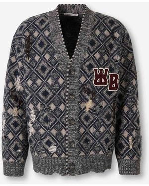 Wales Bonner Oversized Sibling Cardigan - Black
