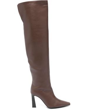 Giuseppe Zanotti Janiee Leather Heel Boots - Brown