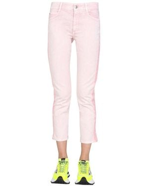 Stella McCartney Jeans With Logo Bands - Pink