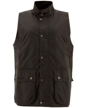 Baracuta Barbour X Waxed Oversized Vest Jacket - Black