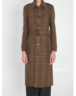 Saint Laurent Long Coat - Brown