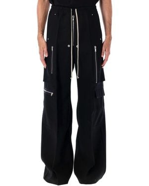 Rick Owens Cargobelas Wool Drill Trousers - Black