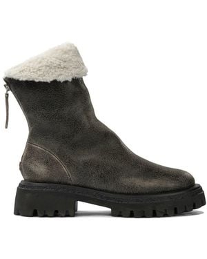 Halmanera Leather Zippered Ankle Boots - Black