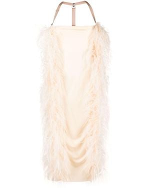 Sportmax Feathered Dress - White