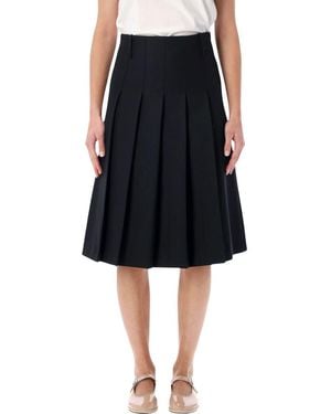 A.P.C. Pleated Midi Skirt - Black