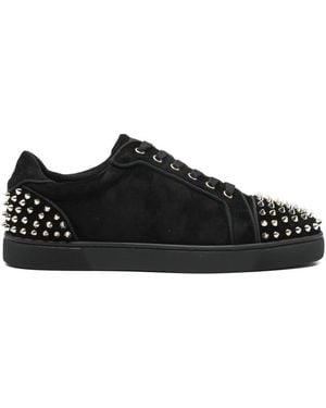 Christian Louboutin Seavaste 2 Suede Leather Sneakers - Black