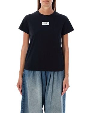 MM6 by Maison Martin Margiela Numeric Cotton Jersey T-Shirt - Black