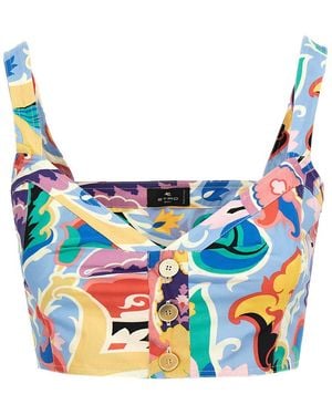 Etro Top Paisley - Blue