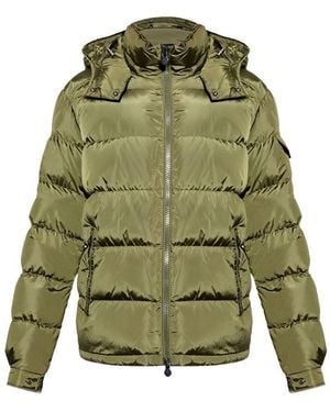 Moncler Maya Hooded Short Down Jacket - Green